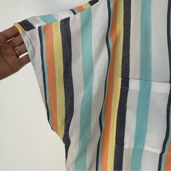 Chico’s Multicolor Striped Womens 3 Top Cap Sleeve Boho Lagenlook Coastal Beachy - Picture 7 of 11